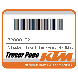 Sticker Front Fork-set Wp Blac